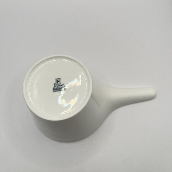 Fortressa Fortaluxe Super White Sauce Pan Gravy Boat Ceramic 4” Diameter - Picture 6 of 7